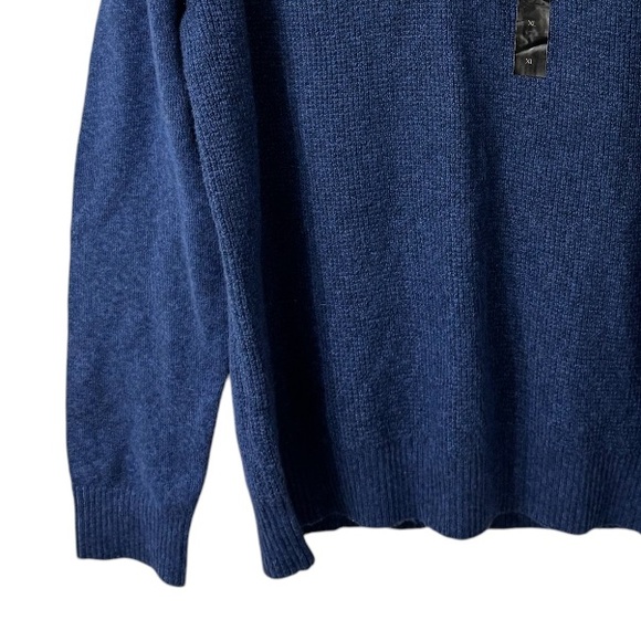 Banana Republic Mens Quarter Button Blue Wool Sweater XL - Picture 11 of 15